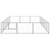Dog Kennel Silver 193.8 ft¬≤ Steel