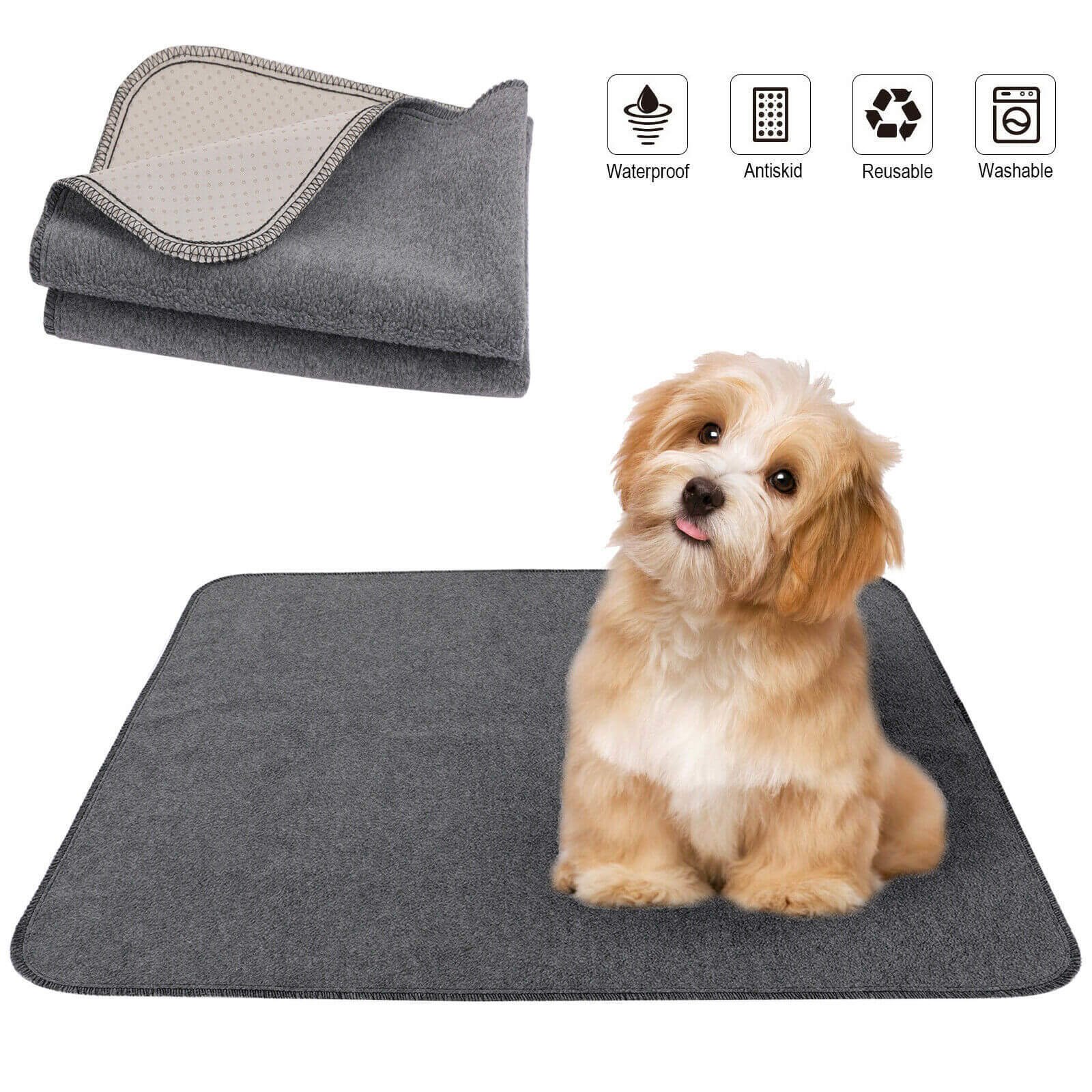 Reusable Pee Pads for Dogs Fast Absorbent Non-Slip Dog Whelping Mat for Playpen Reusable Pee Pads for Dogs Fast Absorbent Non-Slip Dog Whelping Mat for Playpen